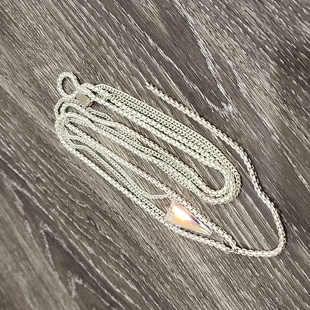 HRH Collectipn Set of 2 Necklaces AB Crystal Lariat Stack